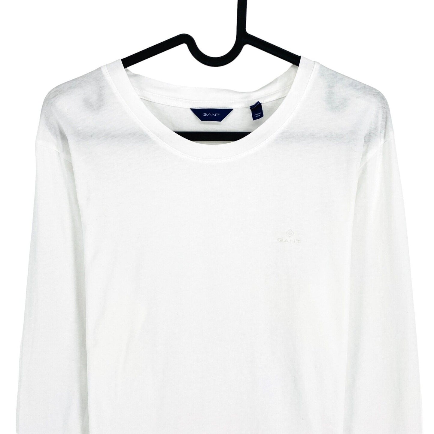 GANT White Original Crew Neck Long Sleeves T Shirt Size XS