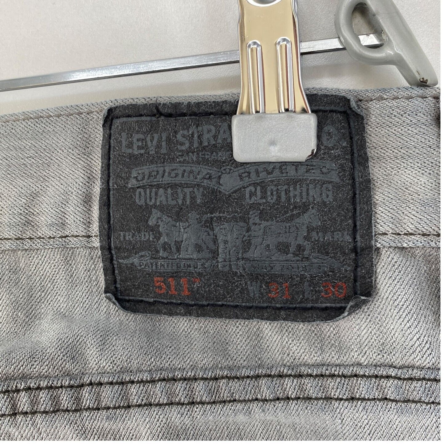 Vintage Levi's 511 Grey Skinny Fit Jeans W31 L30