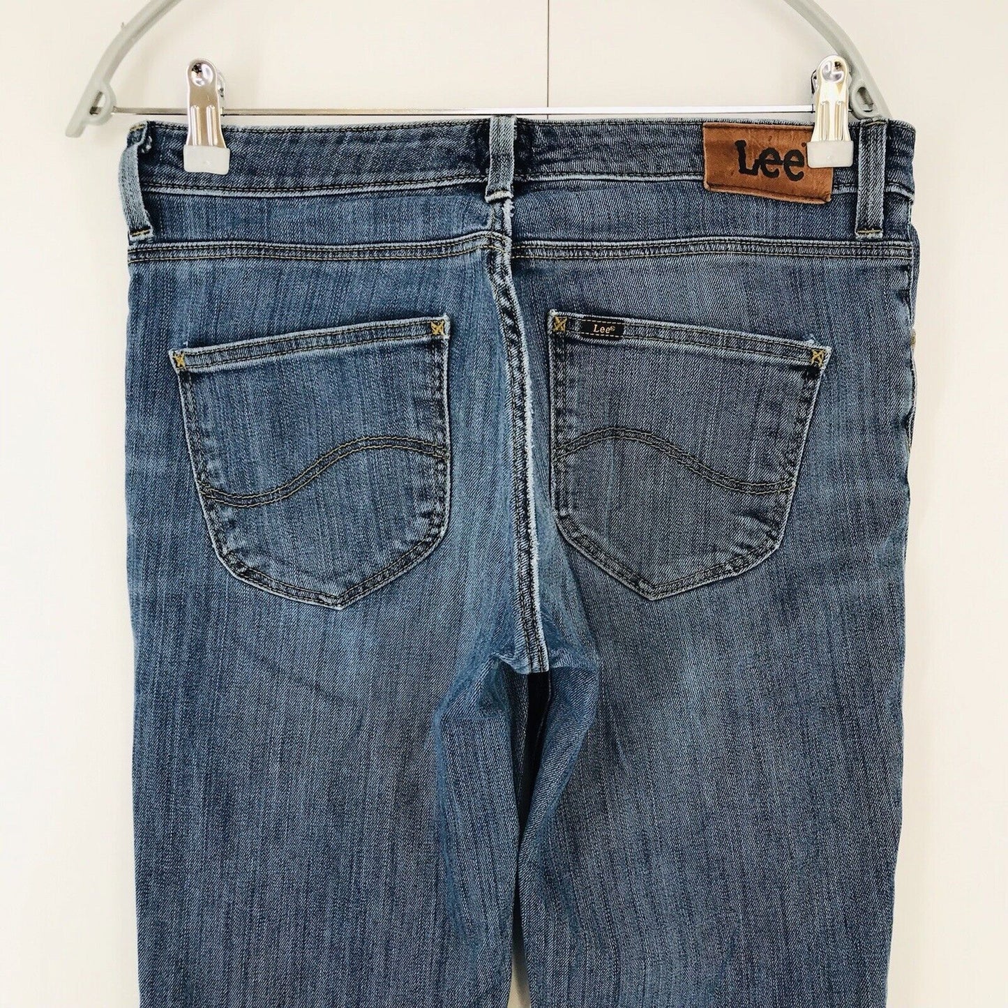 Lee MARION Damen Jeans in normaler gerader Passform, Stretch, Blau, Größe W29 L31