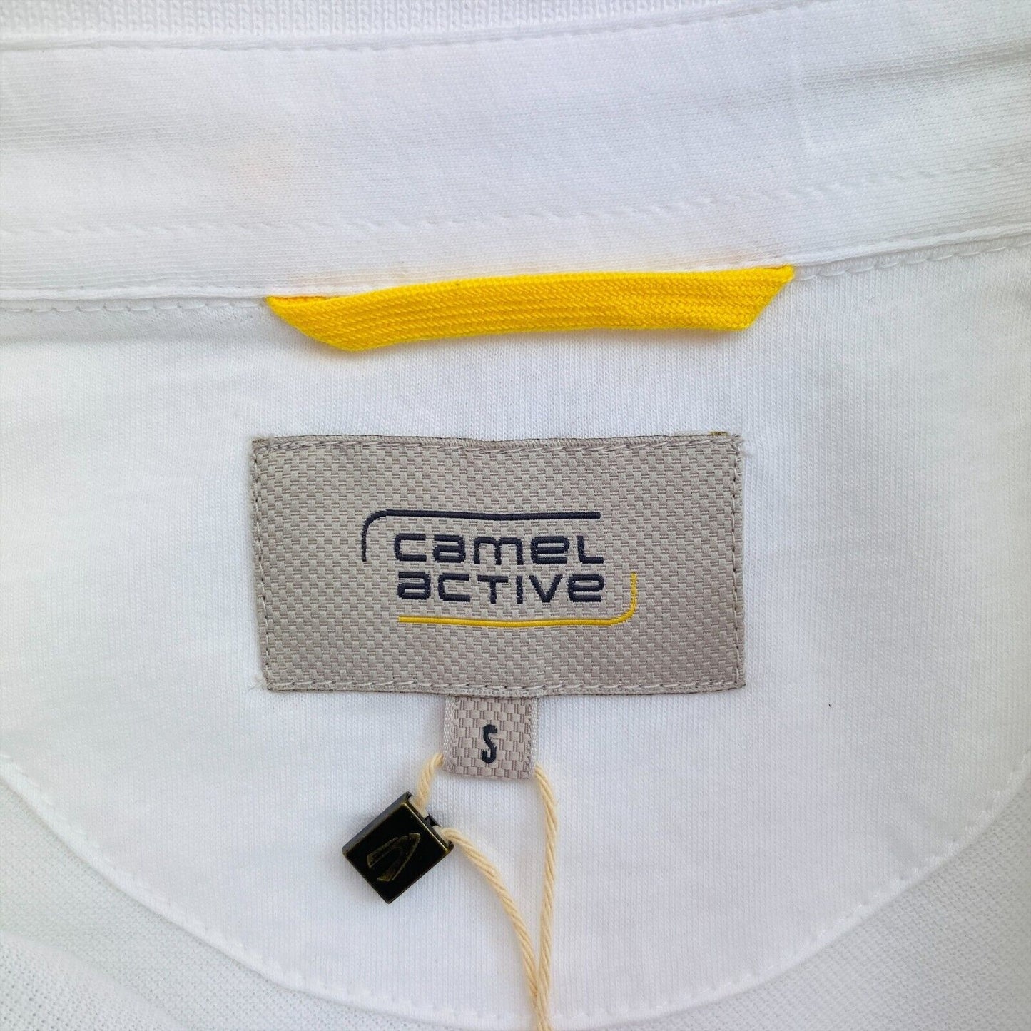 Camel Active White Pique Polo Shirt Size S