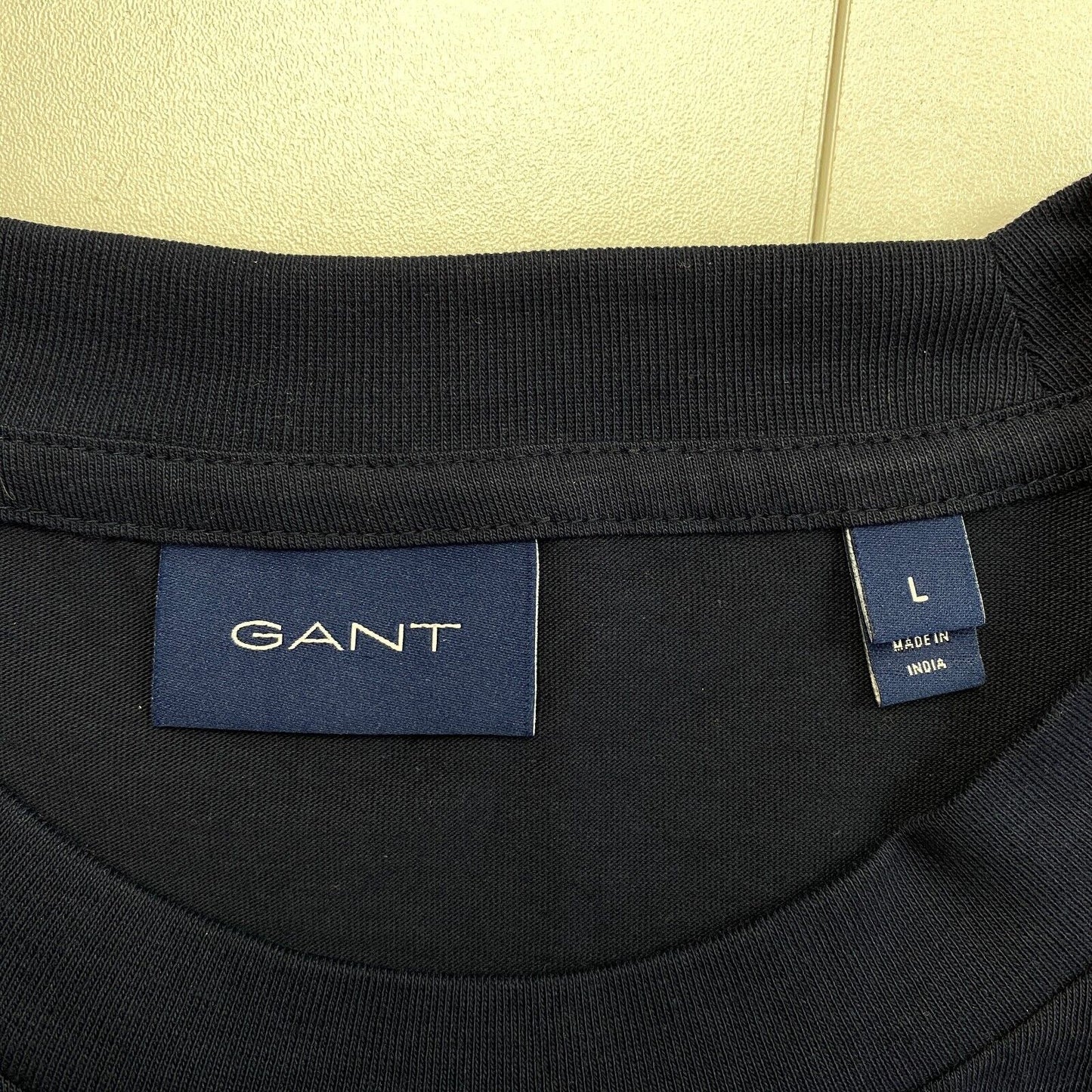 GANT Navy Blue Tonal Archive Shield Long Sleeve Crew Neck T-Shirt Size L