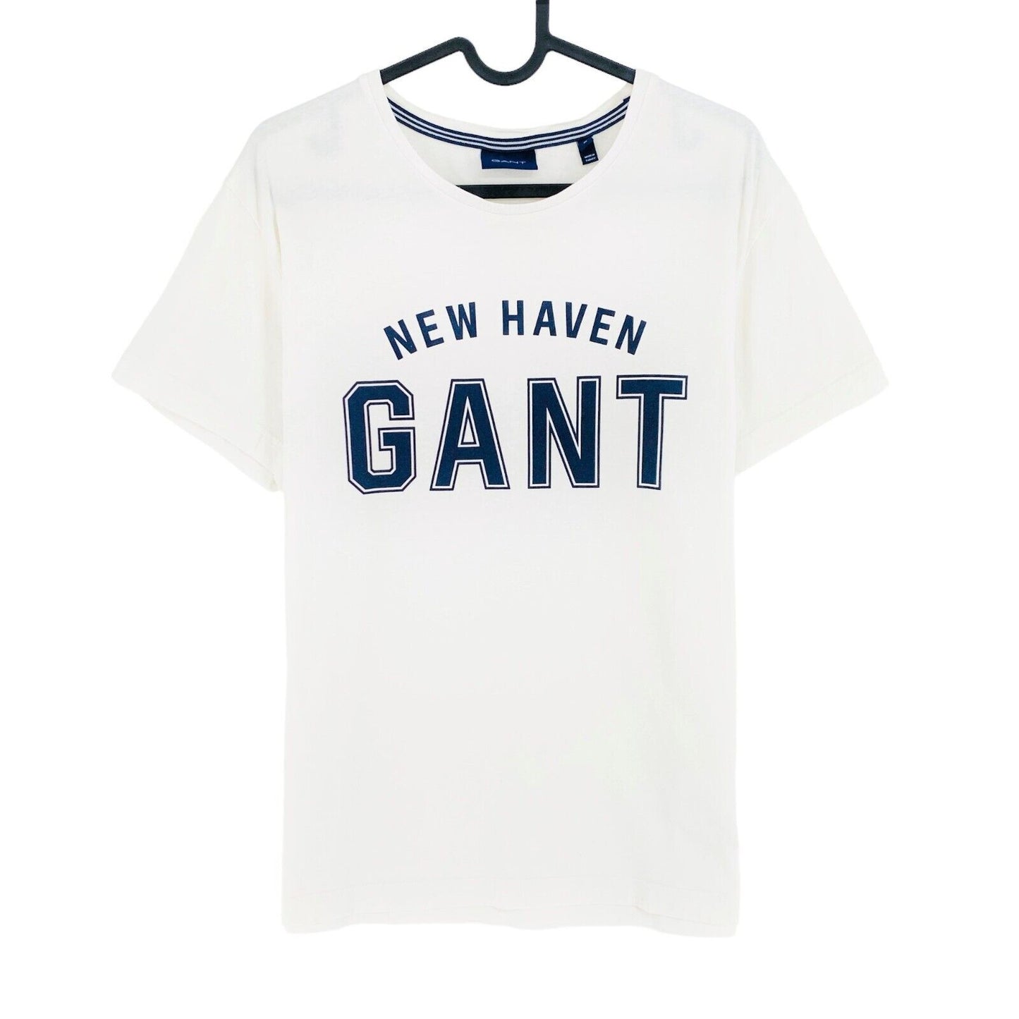 GANT T-shirt à col rond avec logo blanc Taille M