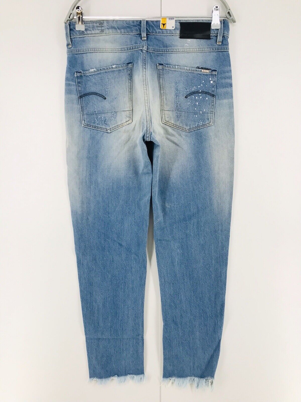 G-STAR RAW 3301 femme bleu coupe ample fuselée jean W26 L32