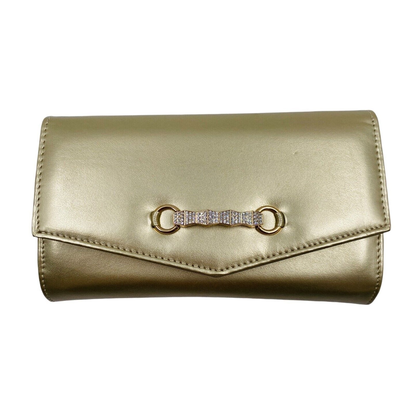 RINASCIMENTO Women Gold Eco Leather Small Shoulder Bag Made In Italy