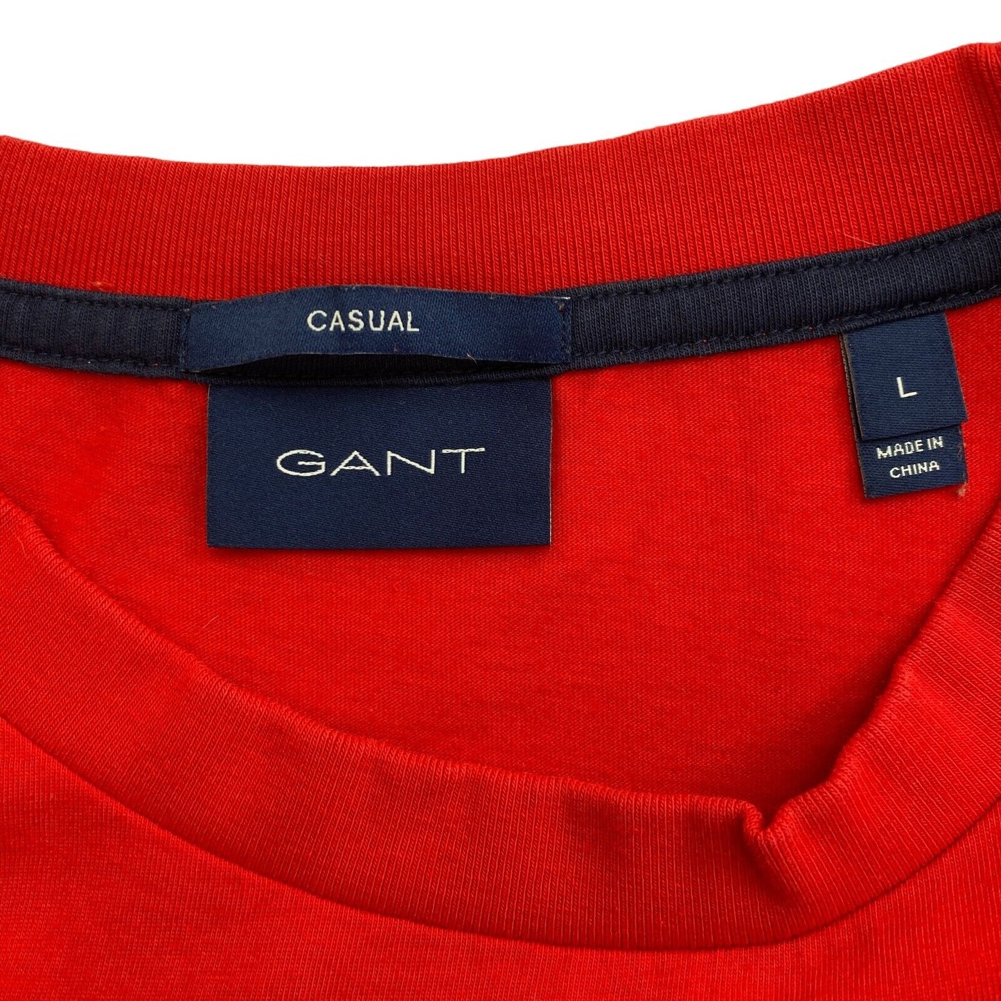 GANT T-Shirt mit Rundhalsausschnitt, lässig, sportlich, Rot, Größe L