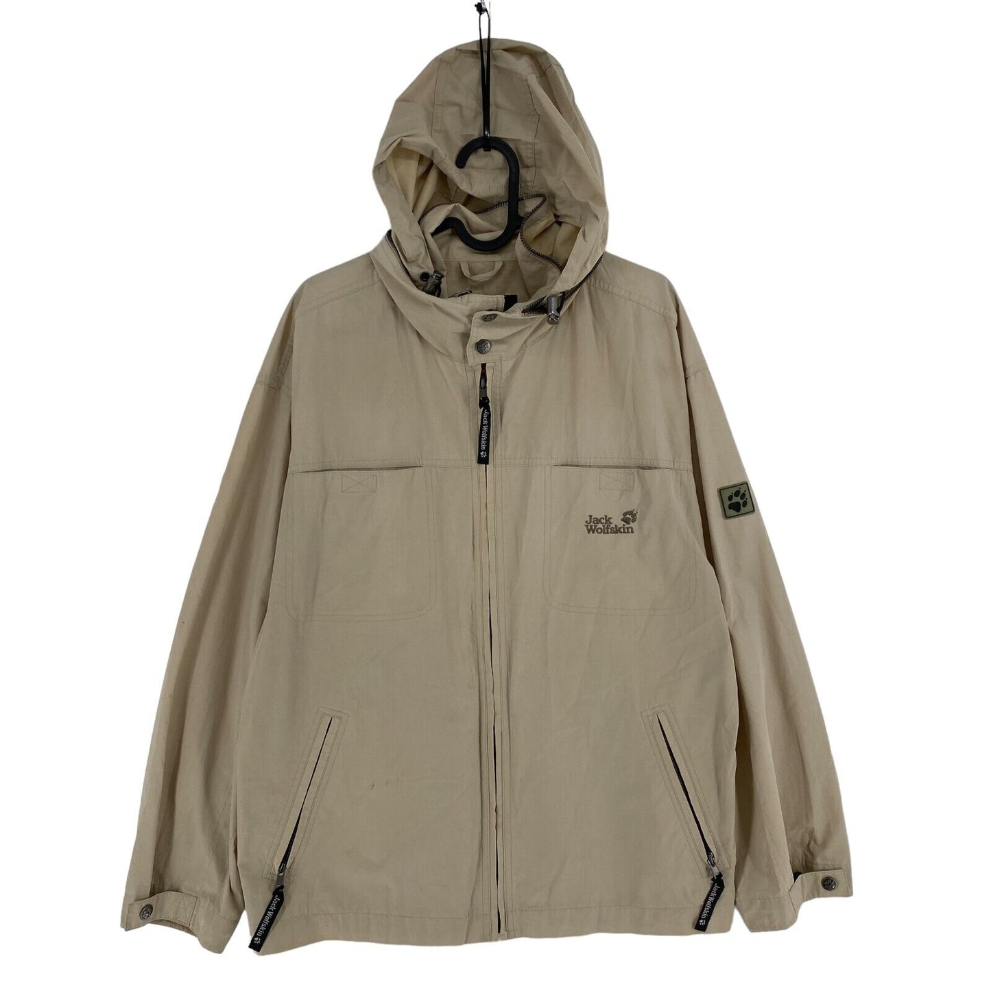 Jack Wolfskin Beige Coton Mélange Veste à capuche Manteau Taille M