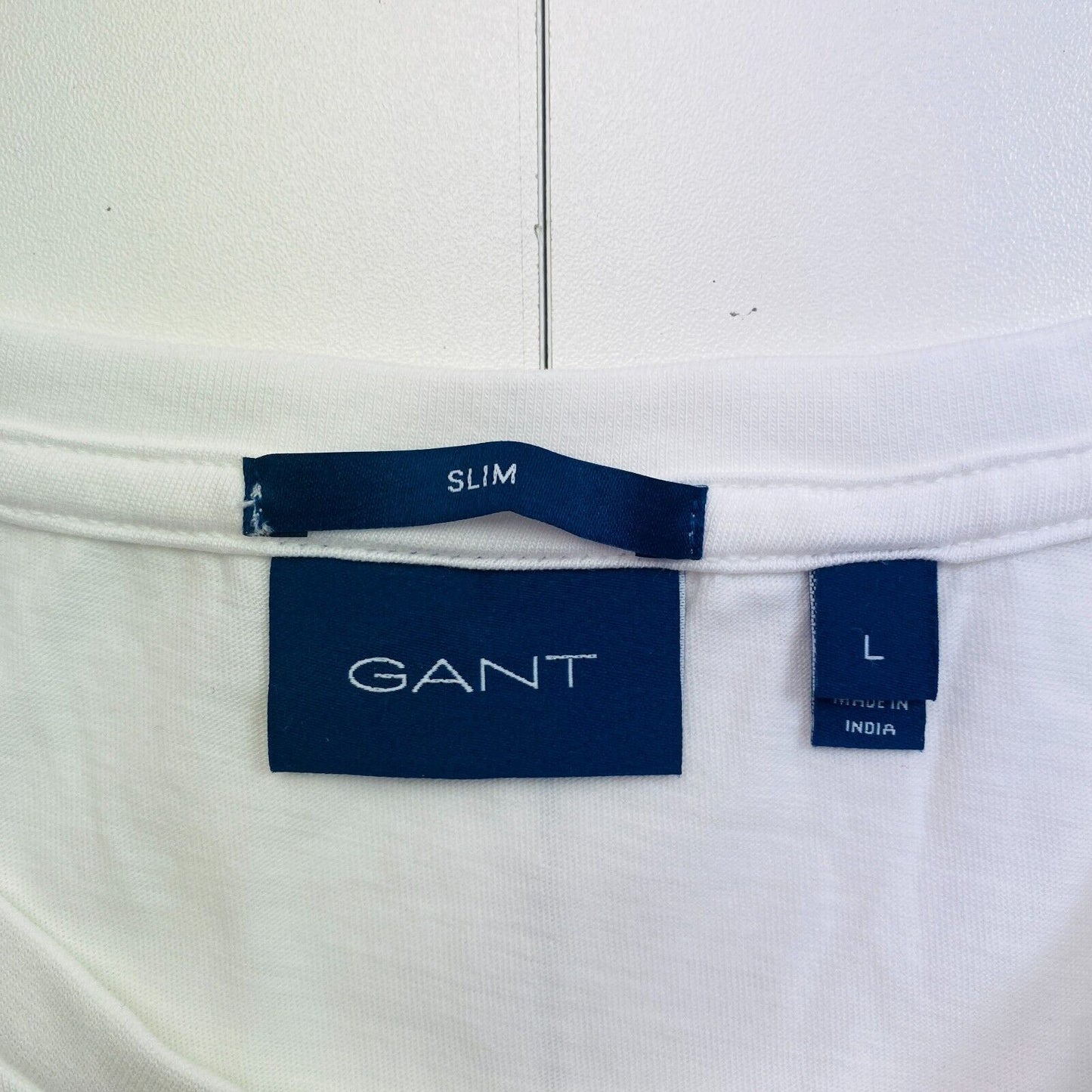 GANT Men White Original  Crew Neck Short Sleeve T Shirt Size L