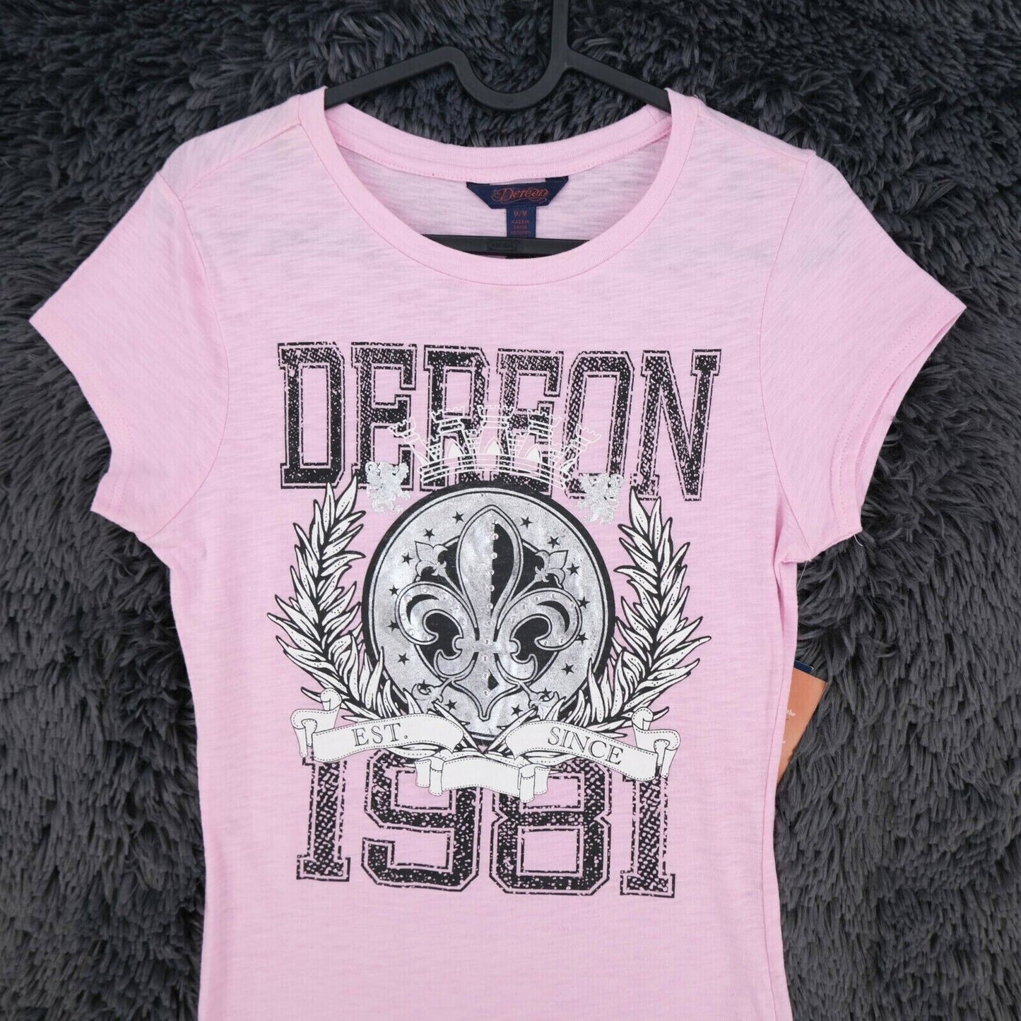 DEREON Rose Crew Neck Top T Shirt Taille M