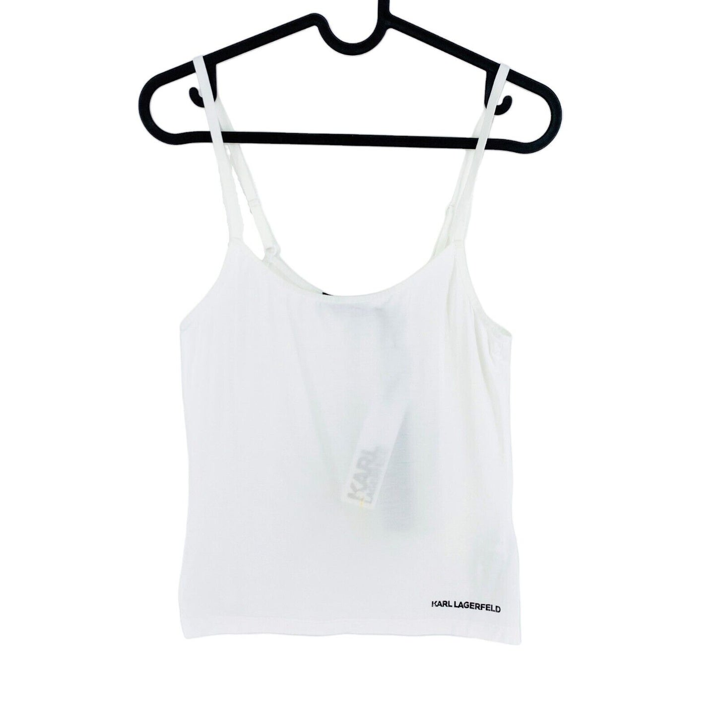 Karl Lagerfeld Weißes Logo Unterhemd Tanktop Größe M