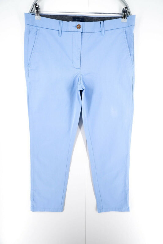 GANT Blue Regular Cropped Chino Pants Trousers Size EUR 42 UK 16 US 12