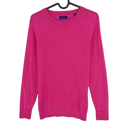 GANT Pink 100% Wool Crew Neck Sweater Pullover Size M