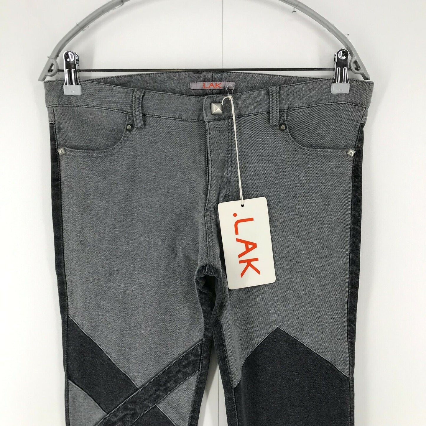 LAK Damen Jeans im Skinny Fit, Grau, Größe W29