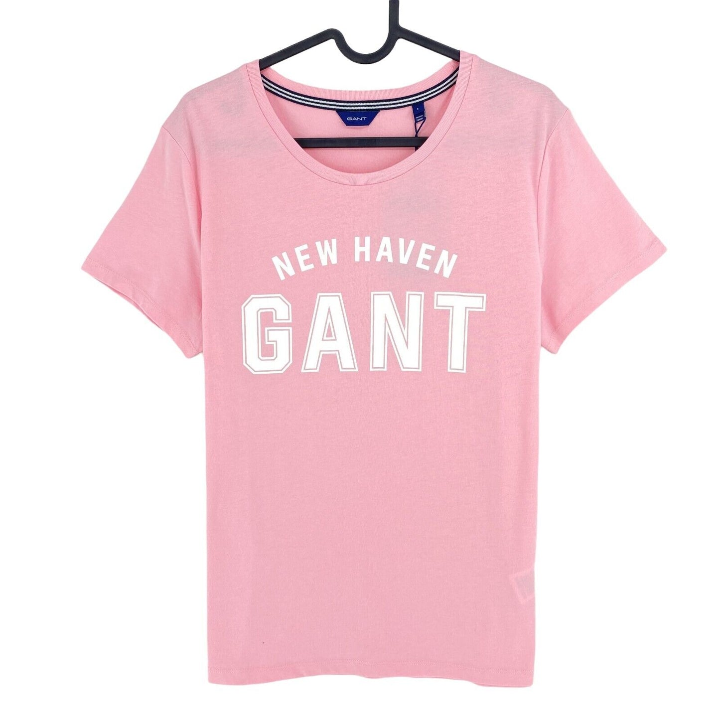 GANT T-shirt à col rond avec logo rose taille L