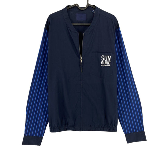 Prix ​​conseillé 119 € Scotch &amp; Soda Veste bomber légère 100 % coton bleu marine Taille XL