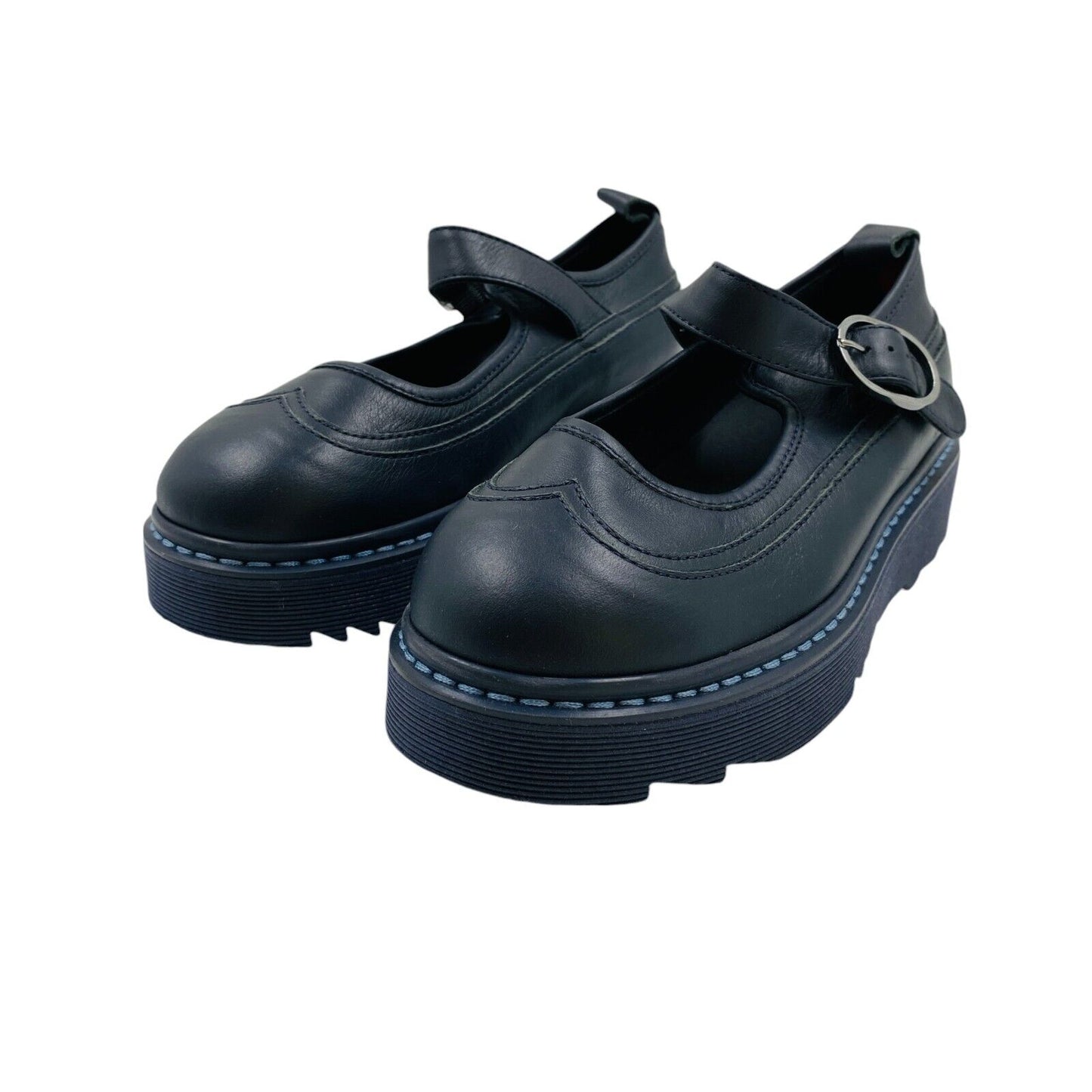 EMPORIO ARMANI Girls Black Leather Flat Ballet Shoes EUR 31 US 12.5 UK 11.5