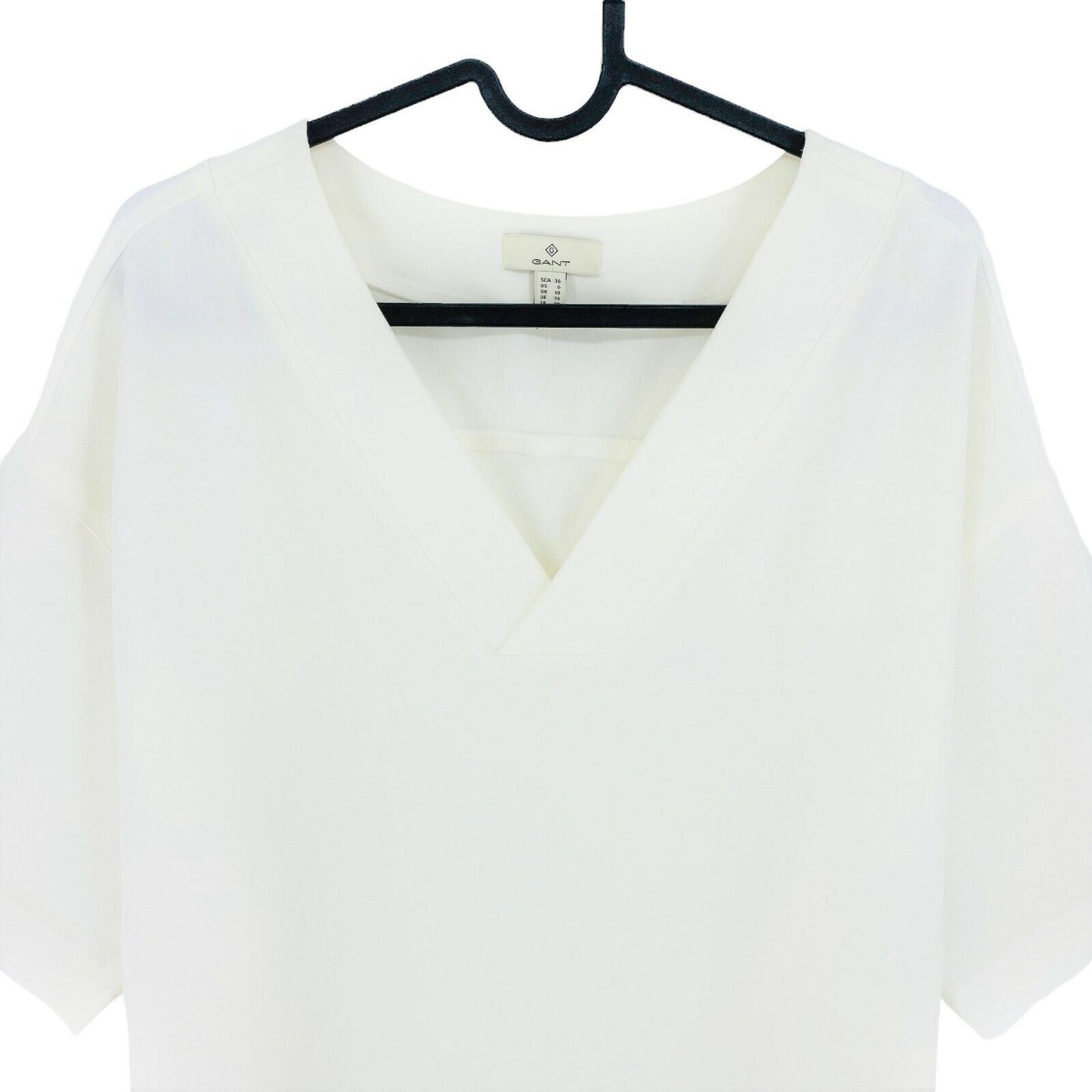 GANT Top blanc à col en V Taille EU 36 UK 10 US 6