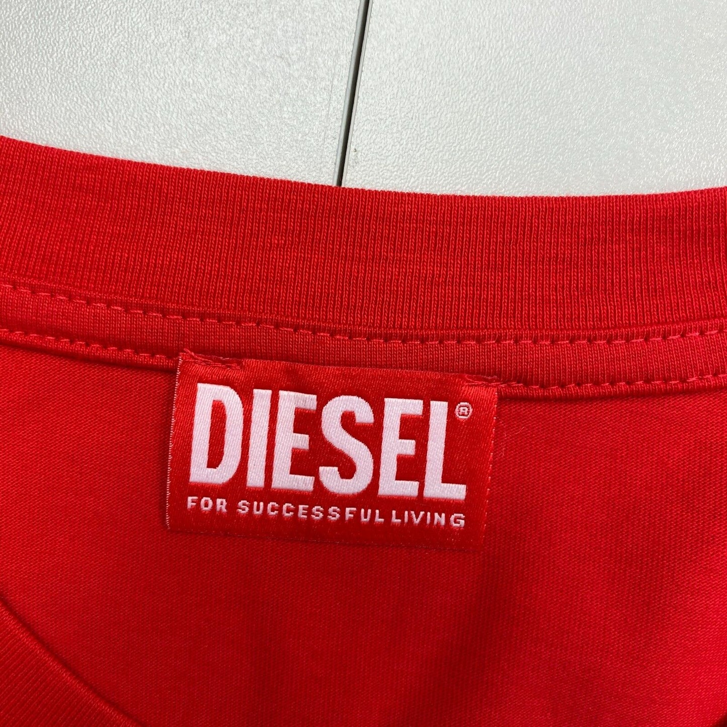 DIESEL Men Red T_DIEGOR_D Short Sleeves Crew Neck T Shirt Size XL