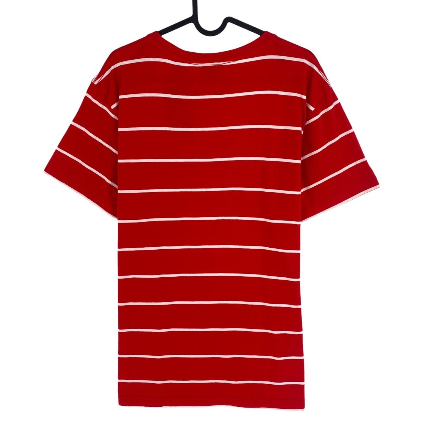 GANT Men Red Breton Stripe Crew Neck Short Sleeves T Shirt Size L