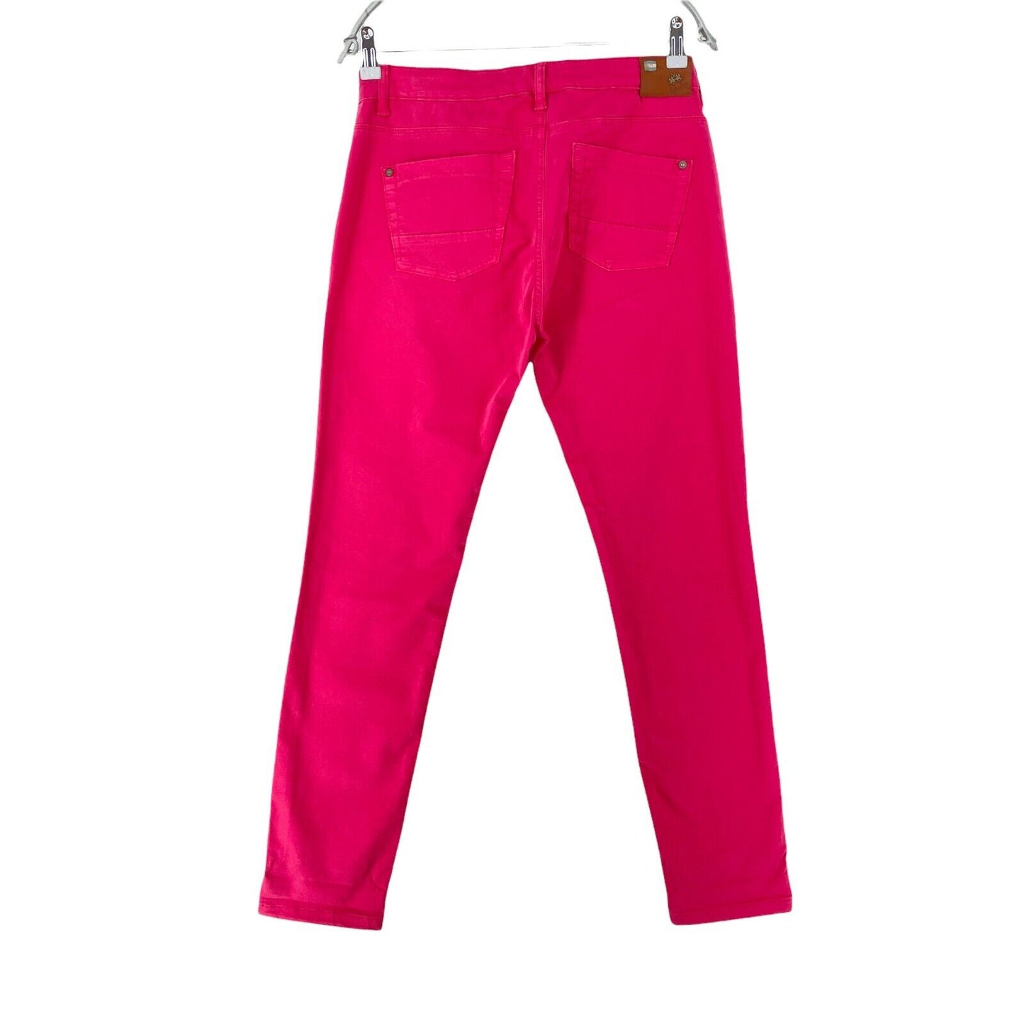 LA MARTINA Women Pink Stretch Slim Fit Satin Trousers W30