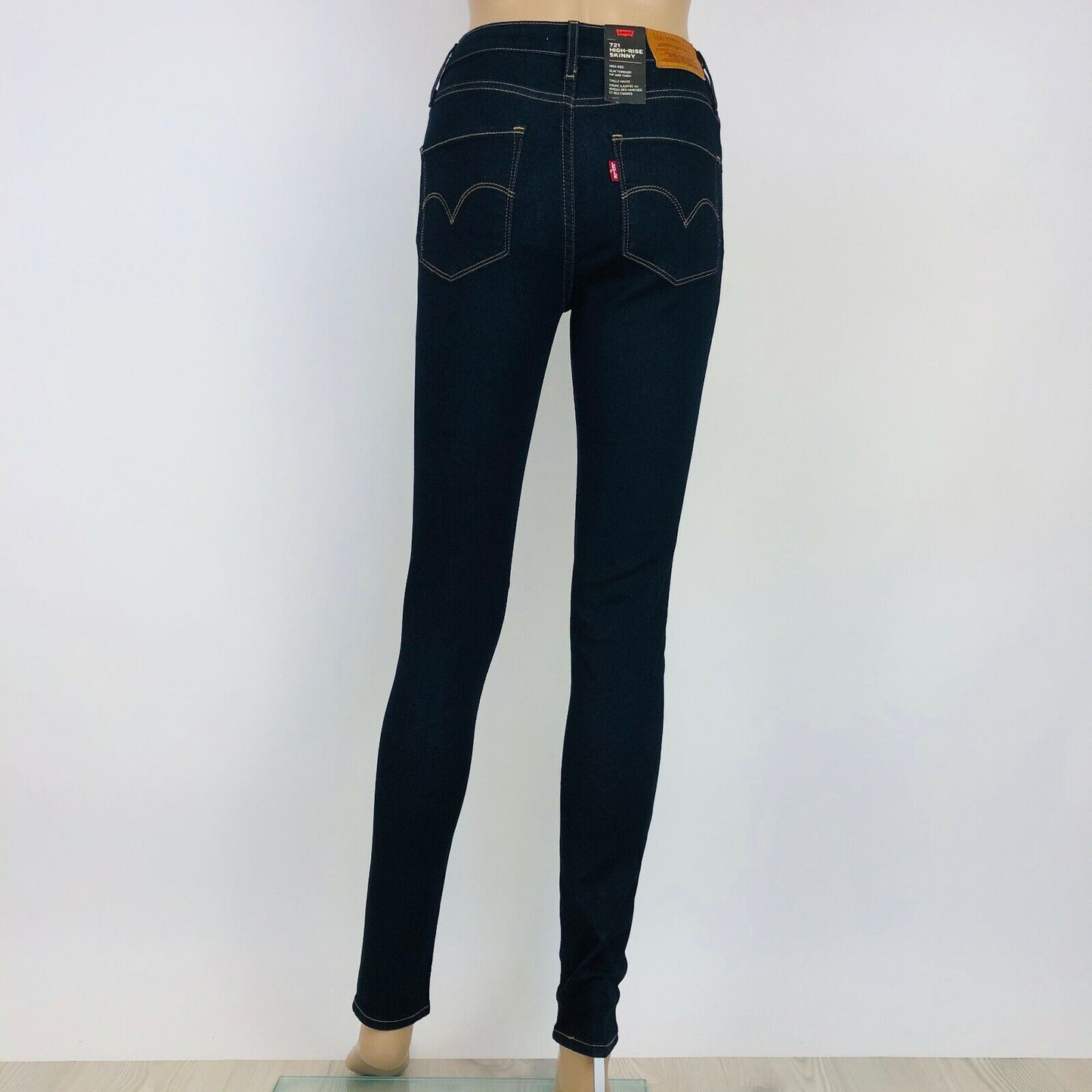 Levi‘s 721 Women's Teens Girl's Dark Blue High Rise Skinny Stretch Jeans W24 L30