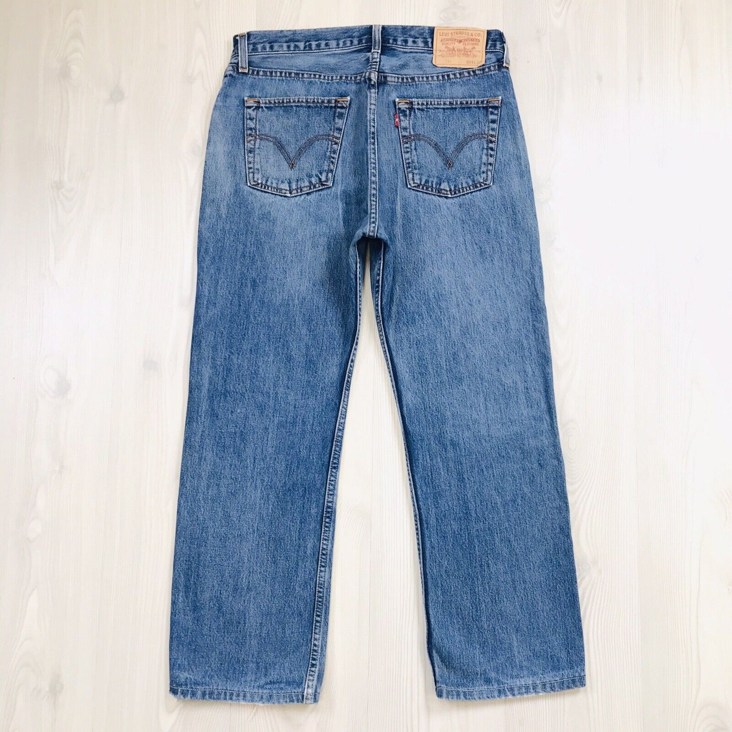 Levis's 751 Blue Regular Straight Fit Jeans Size W33 L30