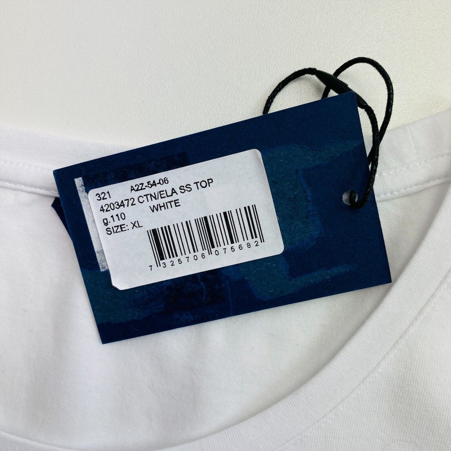 GANT White Ctn/Ela Crew Neck T Shirt Size XL