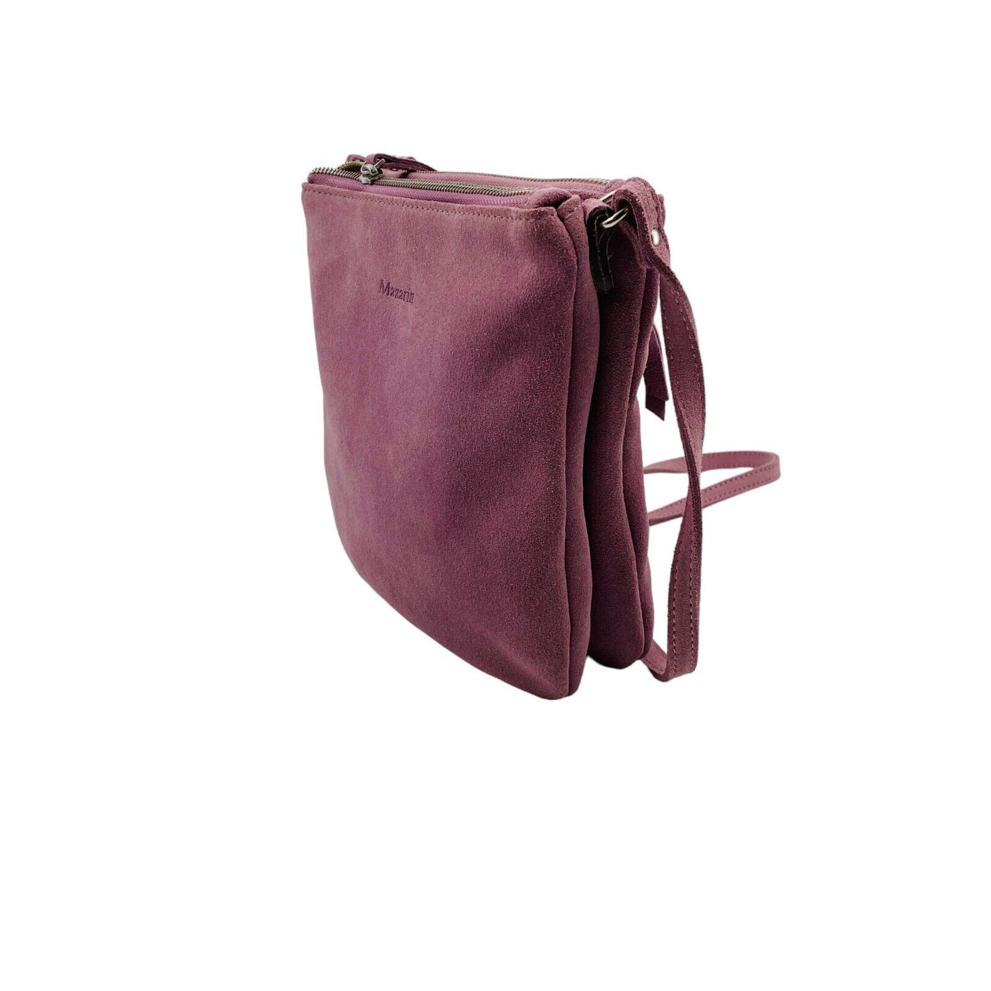 MAZARIN Sac à main en cuir suédé rose foncé Sac à bandoulière Sac à bandoulière