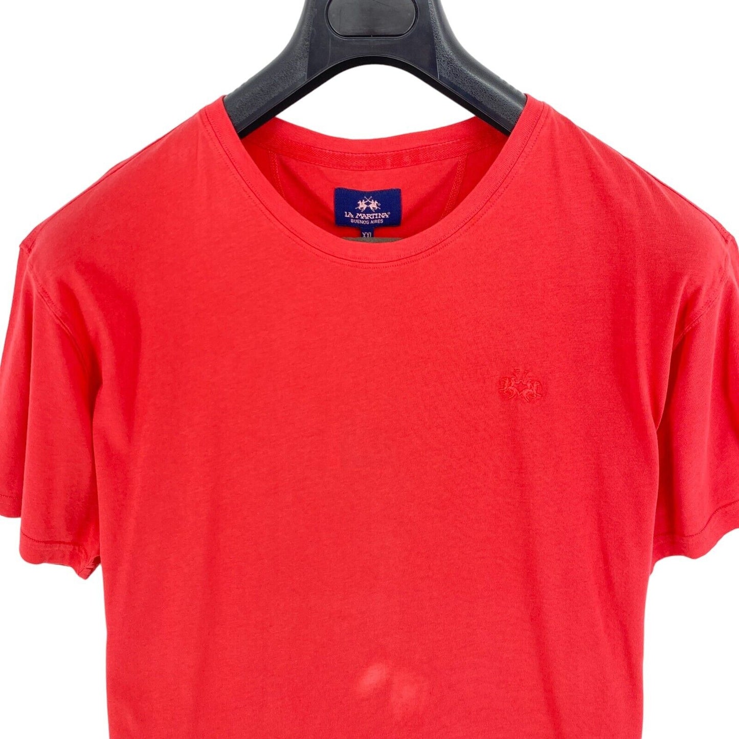 LA MARTINA Red Organic Jersey Crew Neck T Shirt Size 2XL XXL