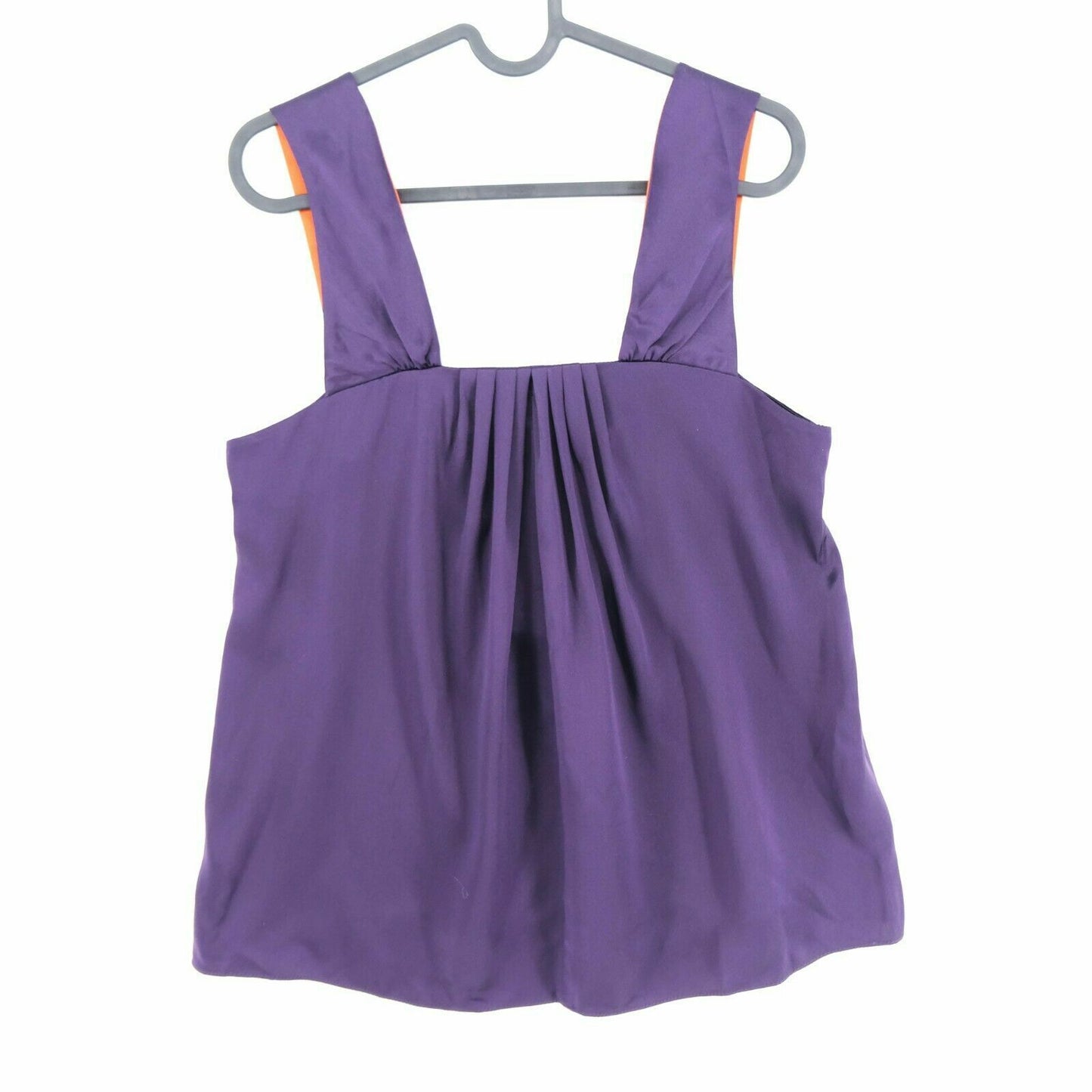 MEXX Purple 100% Silk Blouse Tank Top T Shirt Size EU 34 36 UK 8 10