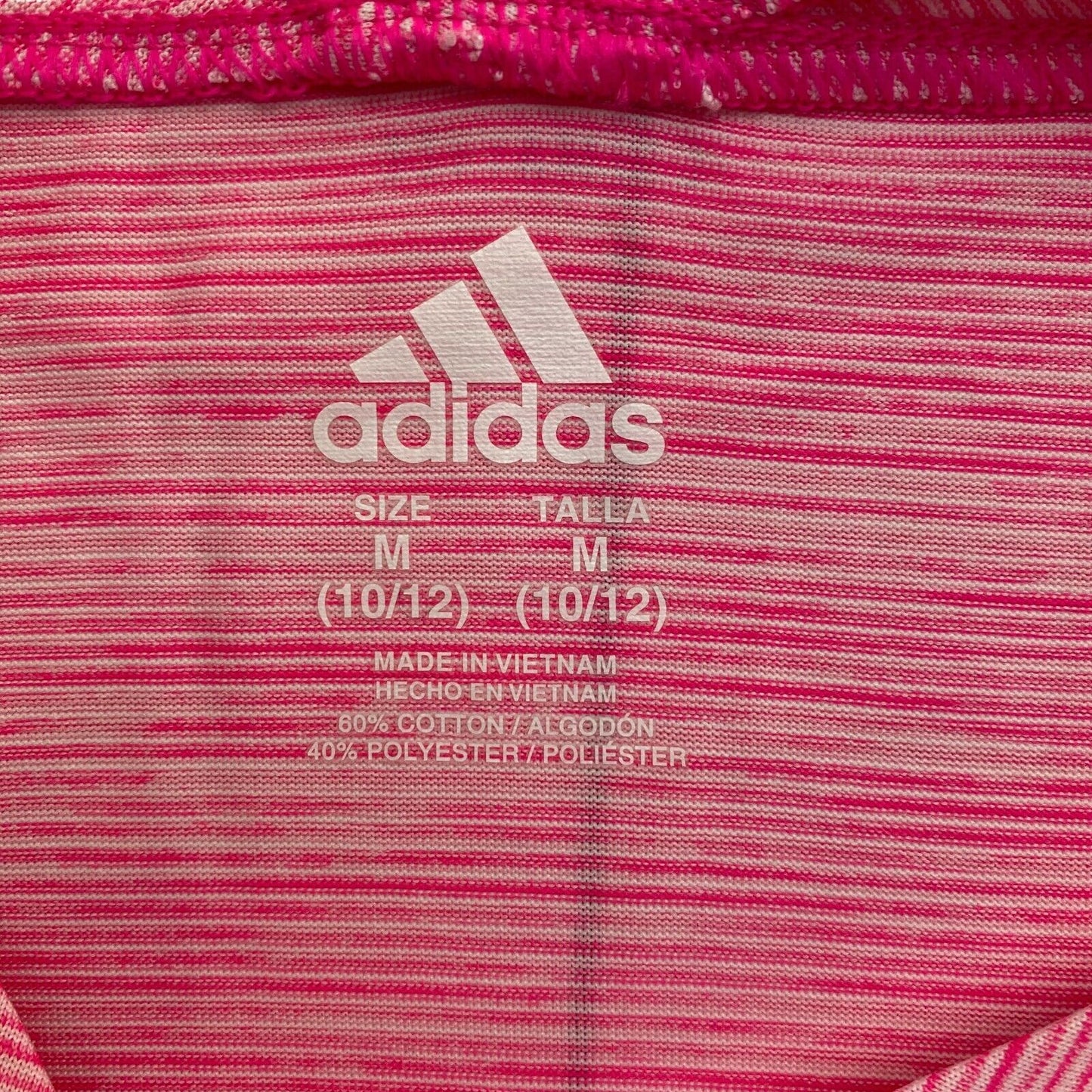 Adidas Climalite Pink Cropped Crew Neck T Shirt Size 10 - 12 Years