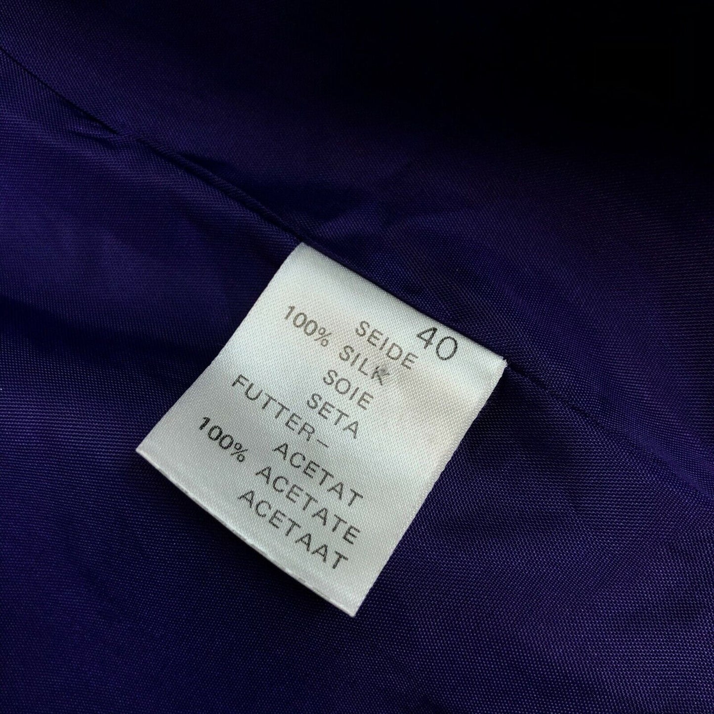 Gerry Weber 100% Silk Vintage Purple Jacket Size EUR 40 US 10 UK 12