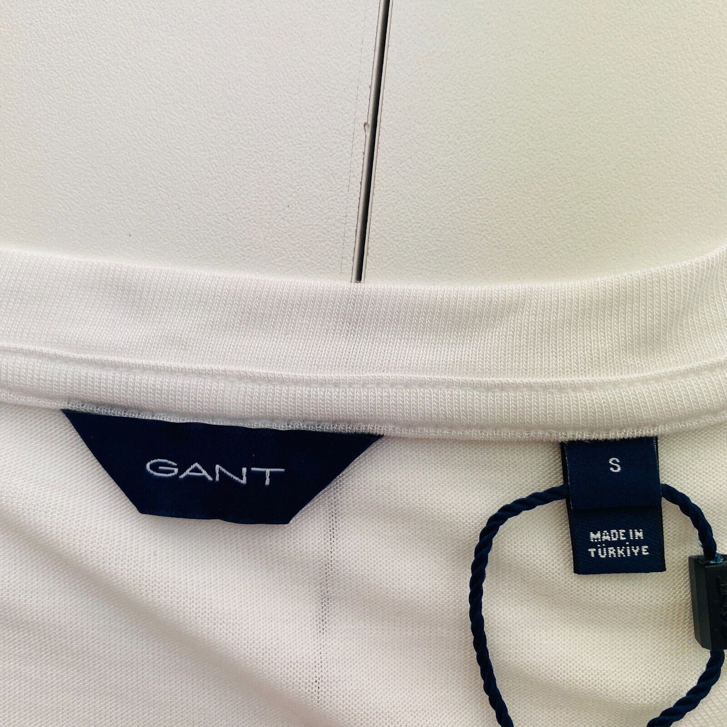 GANT Women White Drape Crew Neck T Shirt Size S