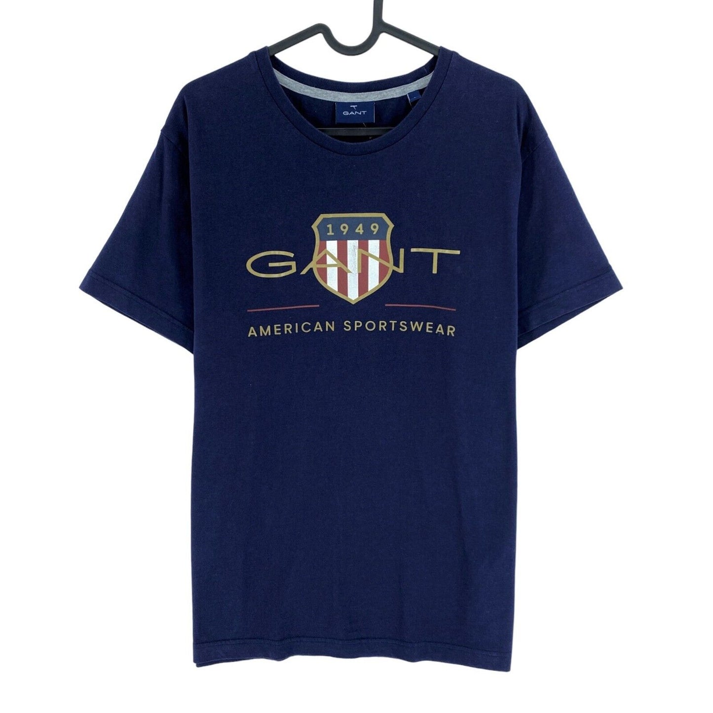 GANT Navy Blue Archive Shield Crew Neck T Shirt Size S