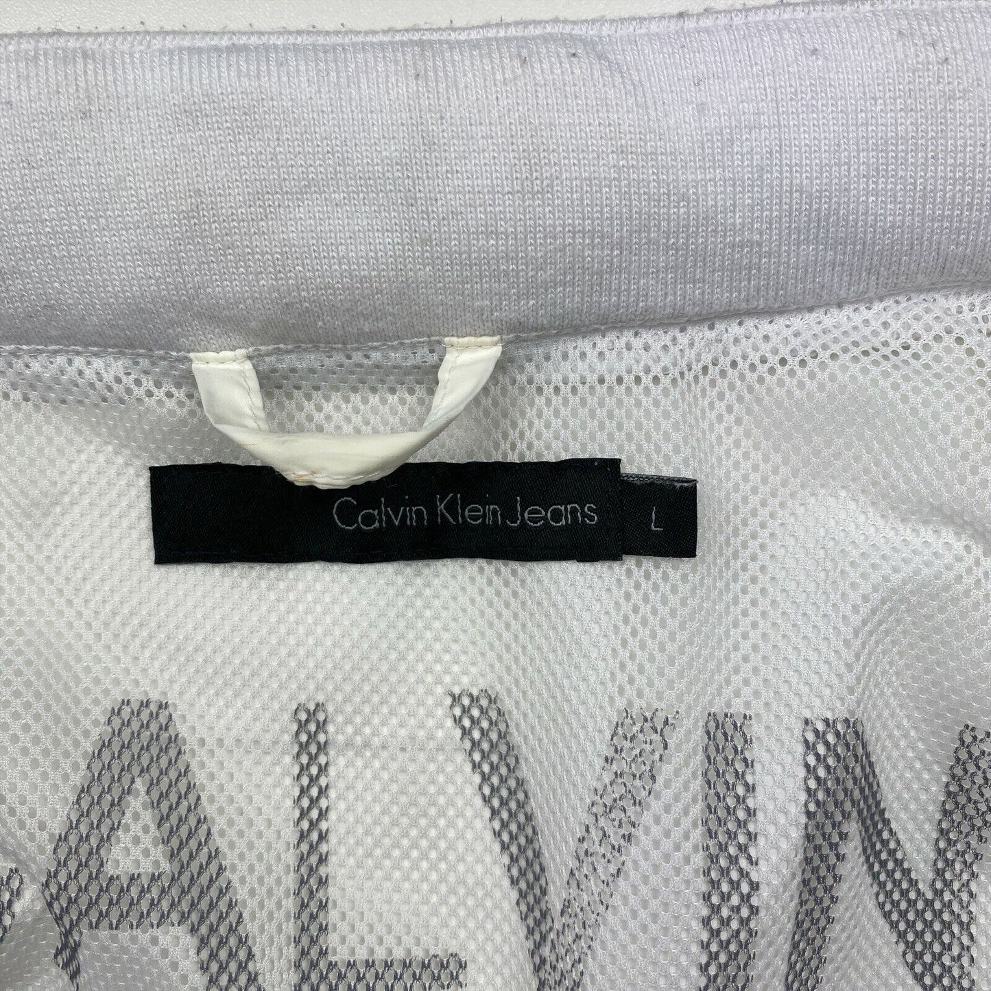 Calvin Klein Jeans Veste à capuche blanche Taille L