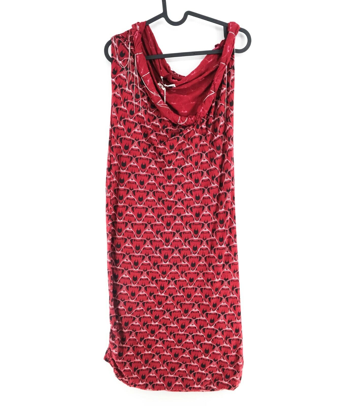 RELIGION Dark Red Round Neck Sleeveless Shift Dress Size 3 - L