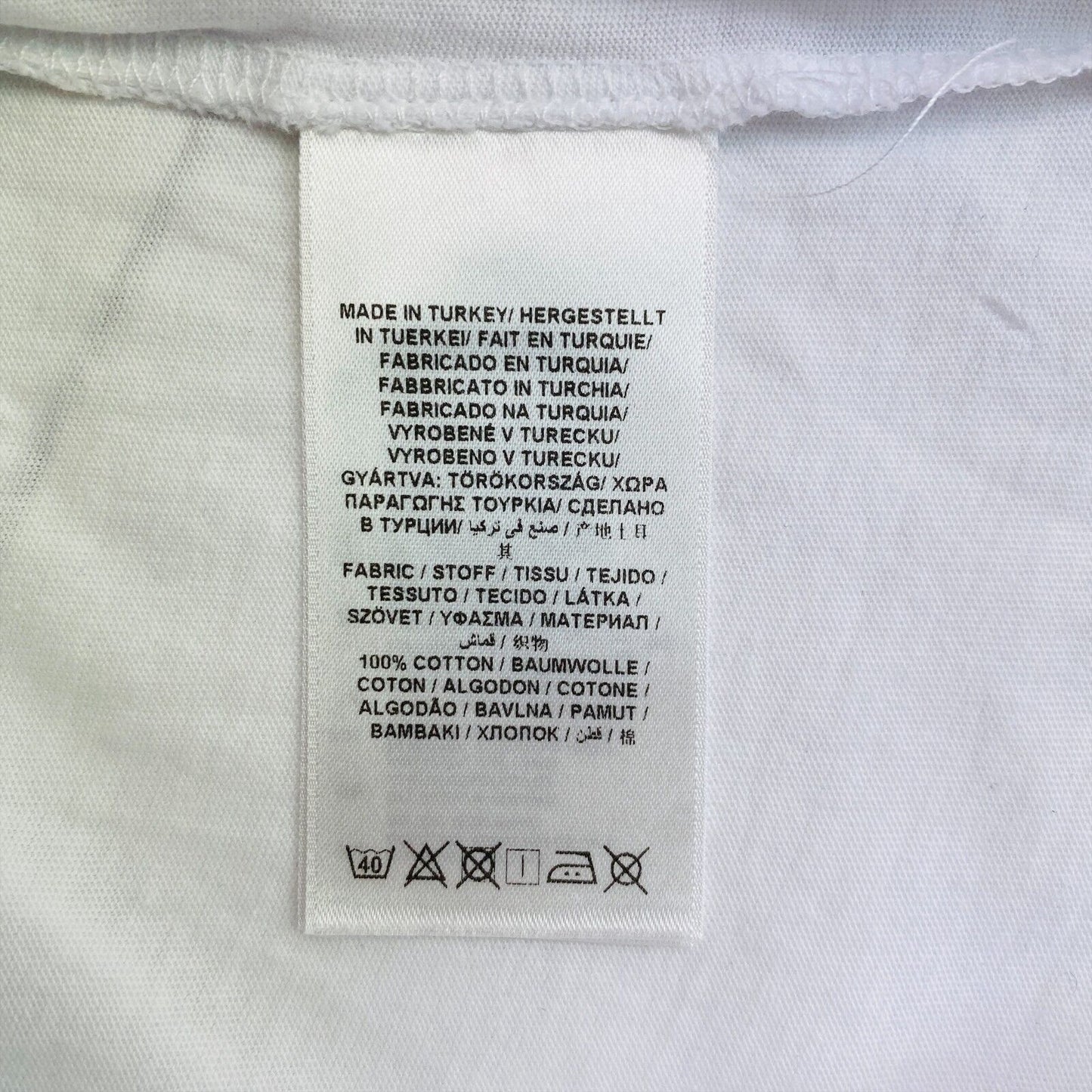 GANT White Logo Crew Neck T Shirt Size S