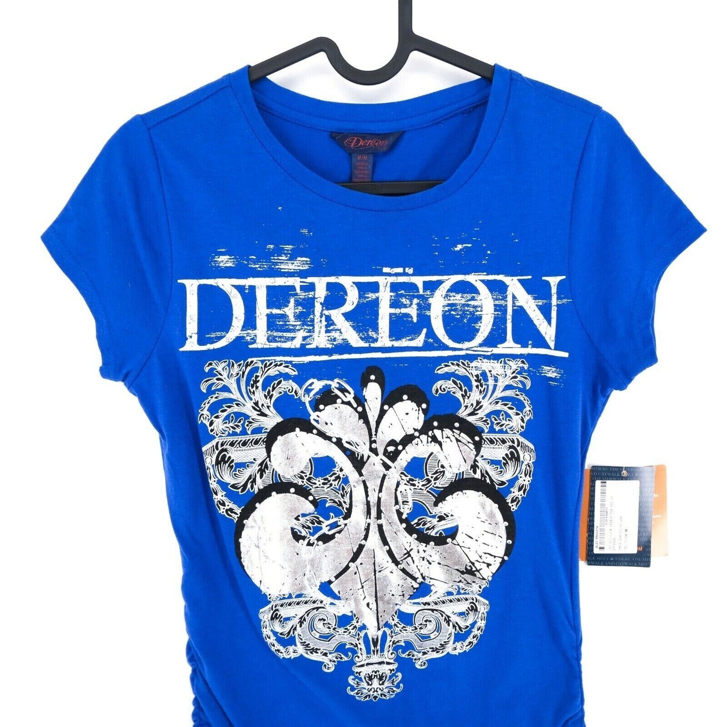 DEREON Blue Crew Neck Top T Shirt Size M