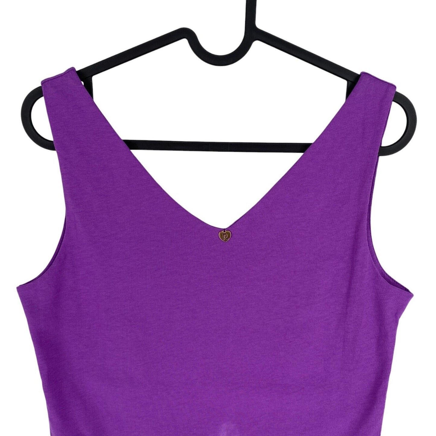 Rinascimento Women Purple V Neck Tank Top Blouse Size S