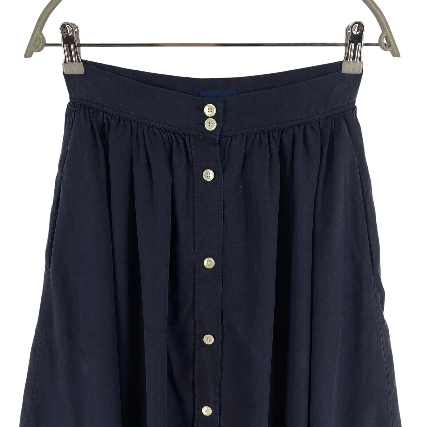 GANT Navy Blue Pure Prep Lyocell Flared Skirt Size EU 36 UK 8 US 6