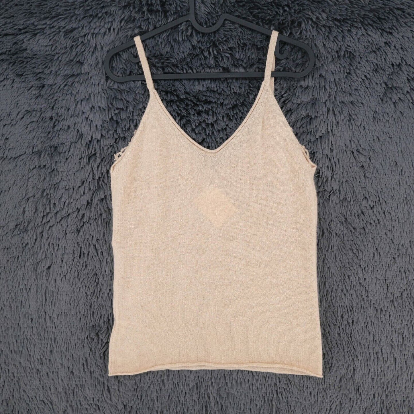 LANEROSSI Light Brown 100% Cashmere Tank Top Size 2 - M