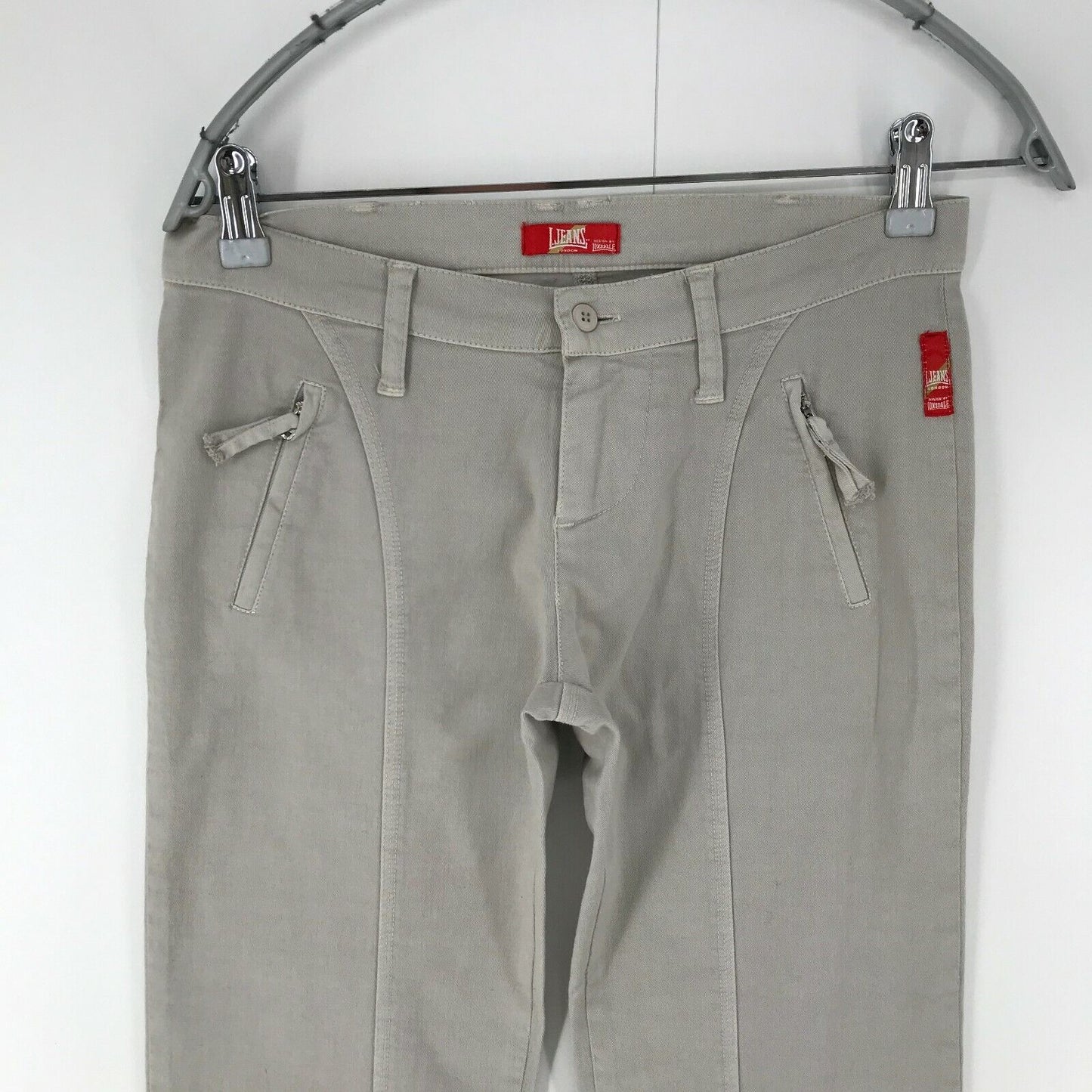 Lonsdale Women Grey Regular Straight Fit Chino Trousers Size S W29