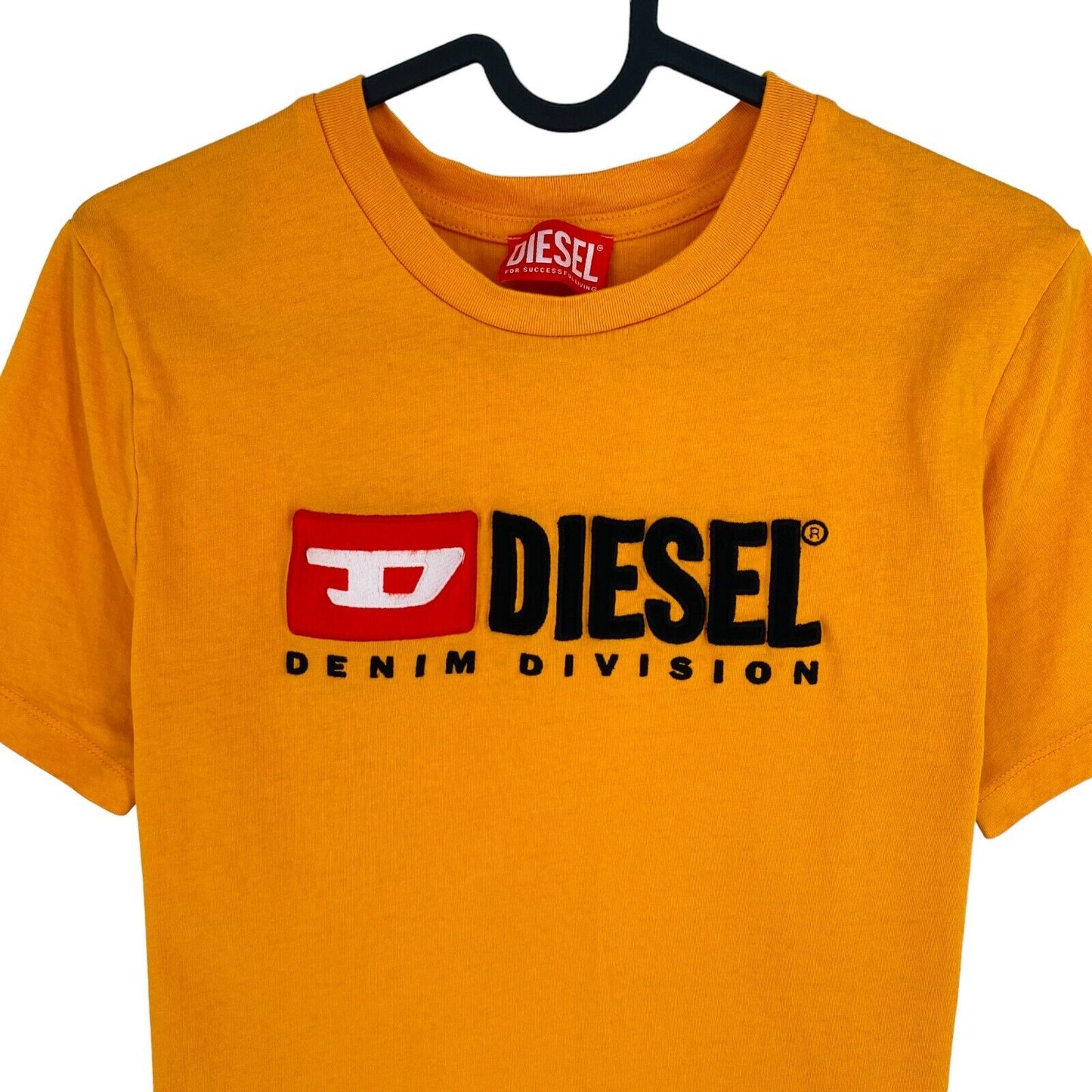 DIESEL Women Orange T-REG-DIV Crew Neck SS T Shirt Size L