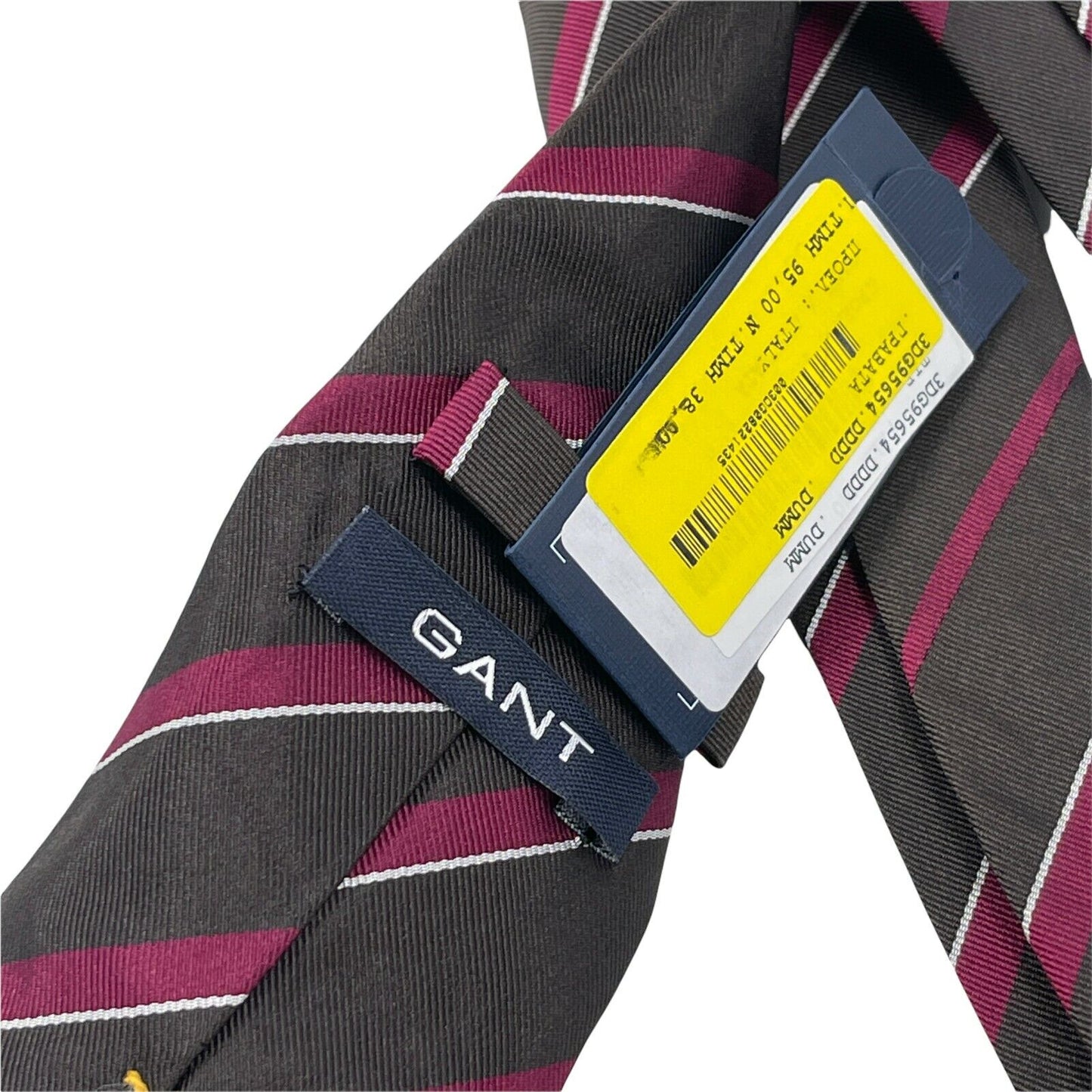 GANT Brown Red Striped 100% Silk Hand Made Tie