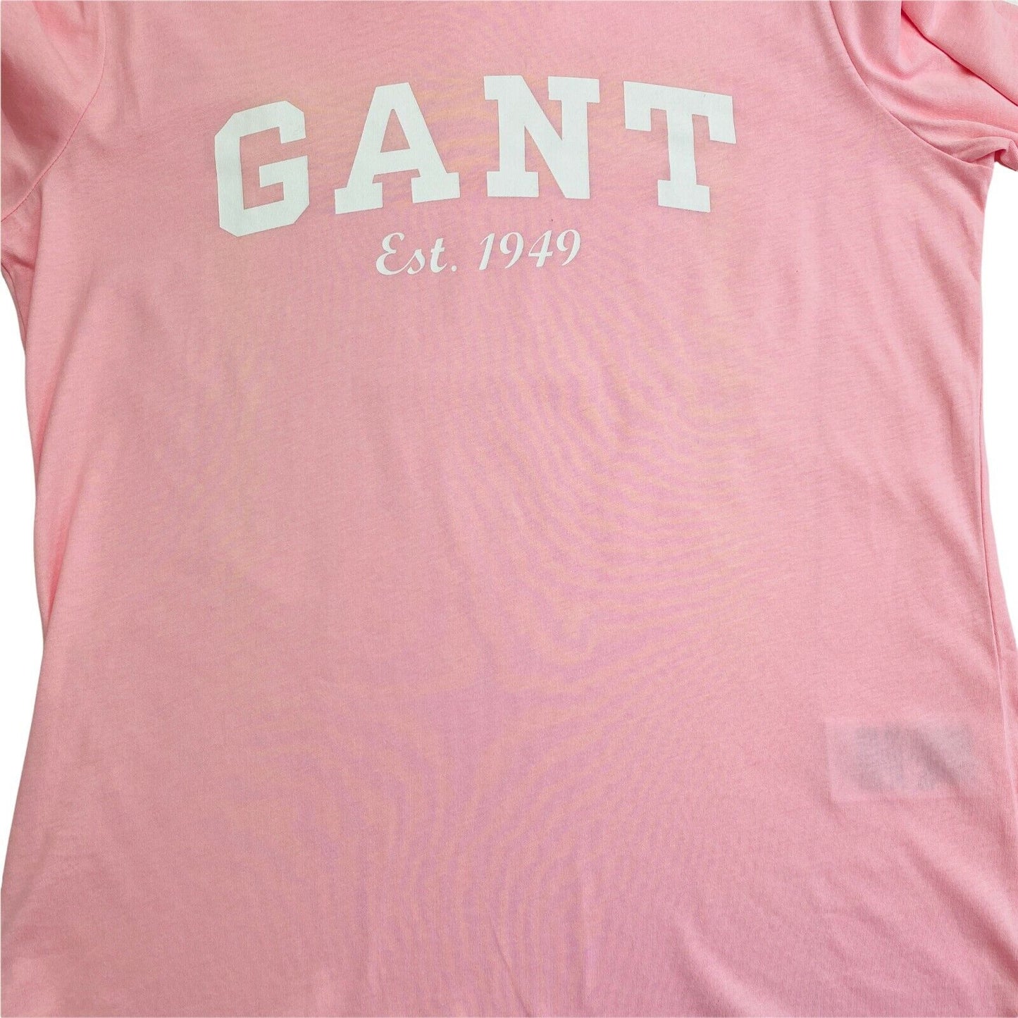 GANT Pink Big Logo Crew Neck Long Sleeves T Shirt Size S L