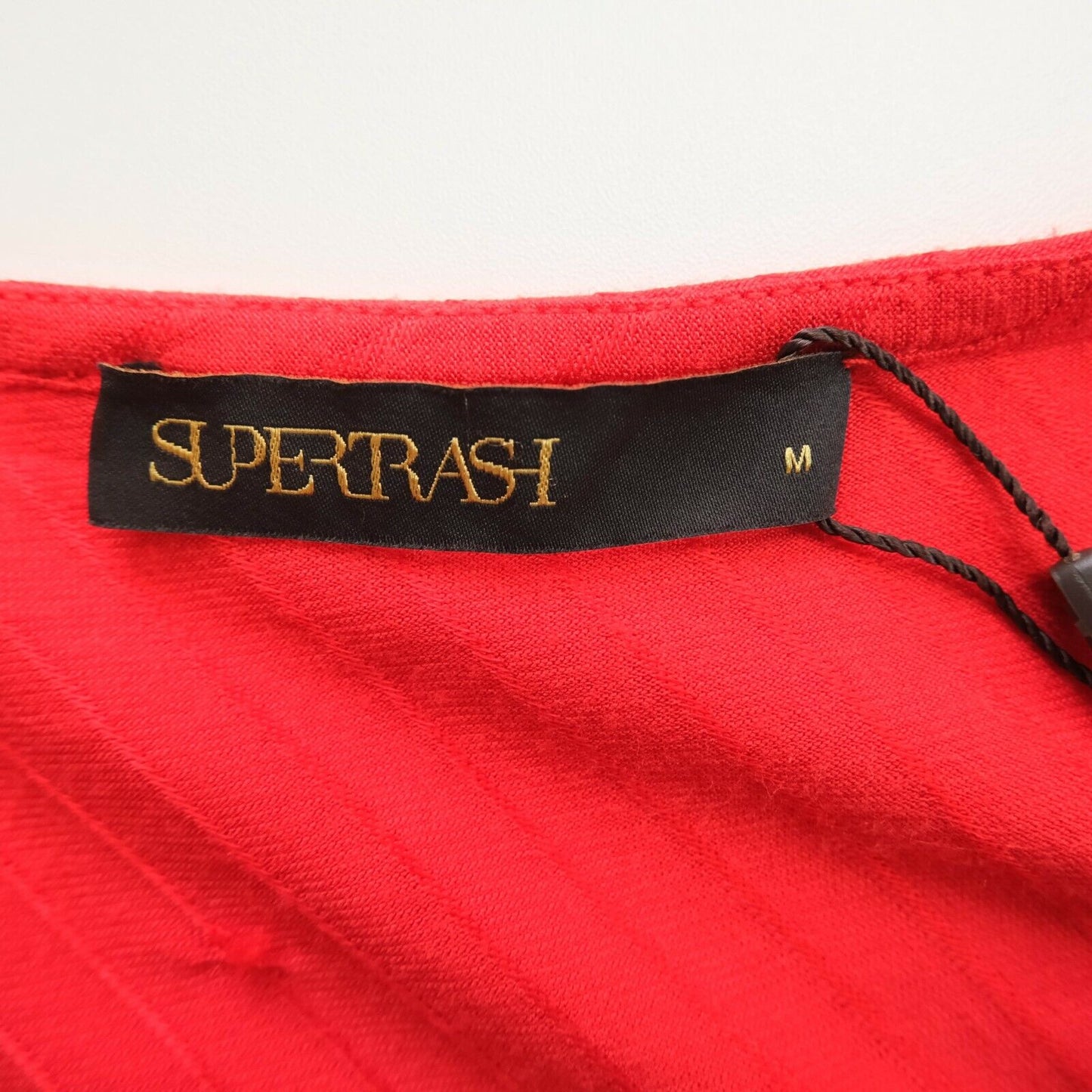 SUPERTRASH Red Scoop Neck Dress Size M