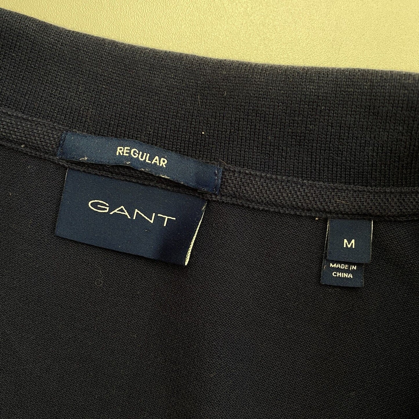 GANT Navy Blue Original Regular Fit Pique Rugger Polo Shirt Size M