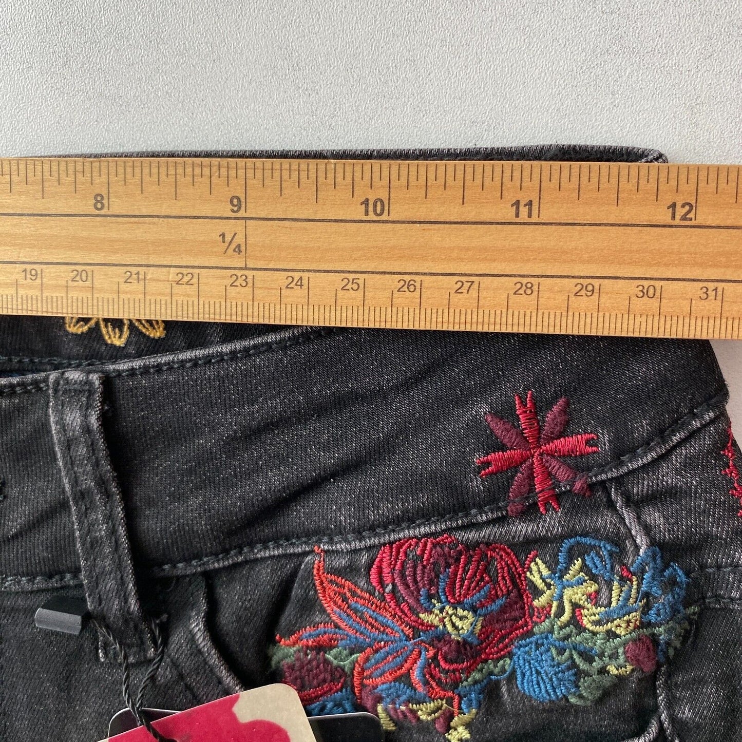 Desigual DESIRE Women Dark Grey Skinny Fit Cuffed Jeans EUR 34 UK 6 US 0 W23