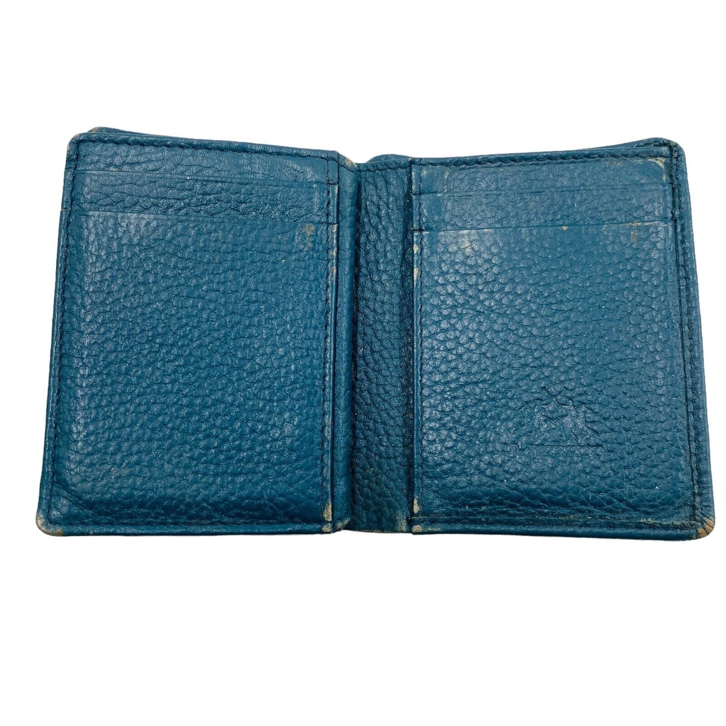 LA MARTINA Women Blue Leather Credit Card Holder Wallet