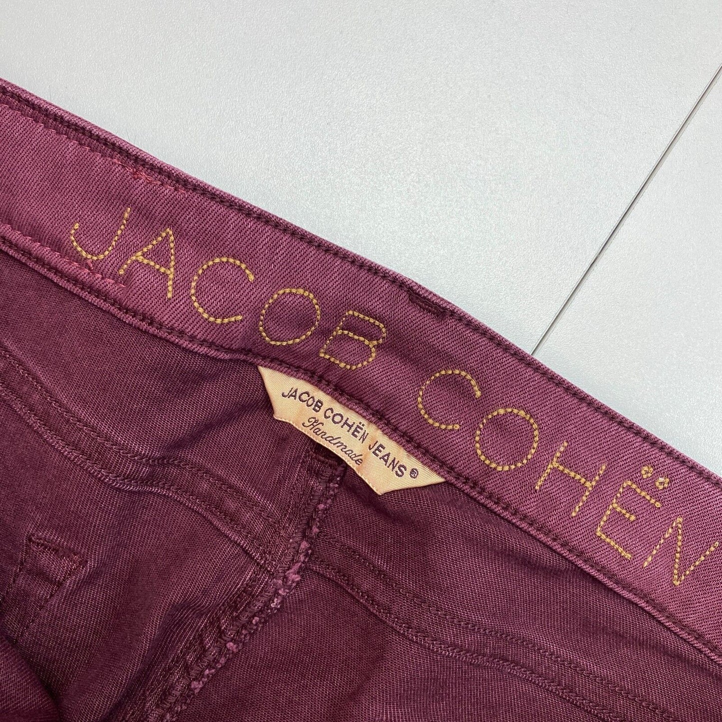 JACOB COHEN Women CARRIE Purple Slim Fit Jeans Trousers W31 L34 Made In Italy