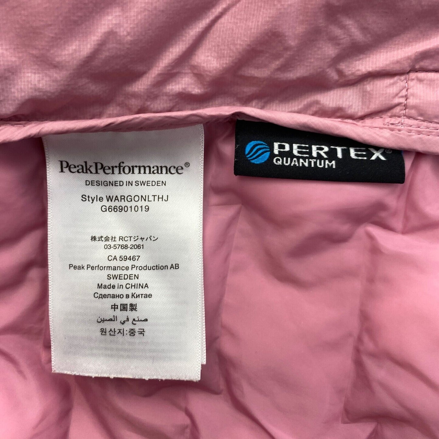 Peak Performance Pink Argon Light Hood Jacket Size XS